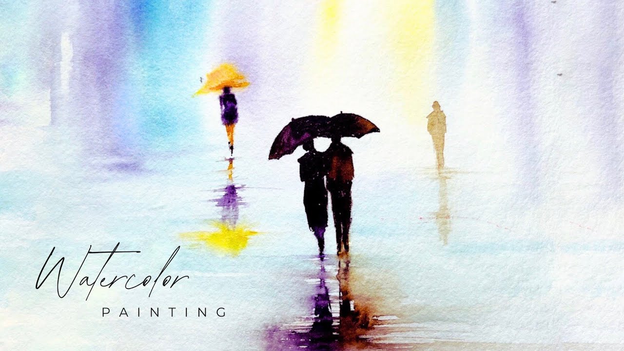 Romantic Watercolor Painting | Couple Painting | Easy & Relaxing Art