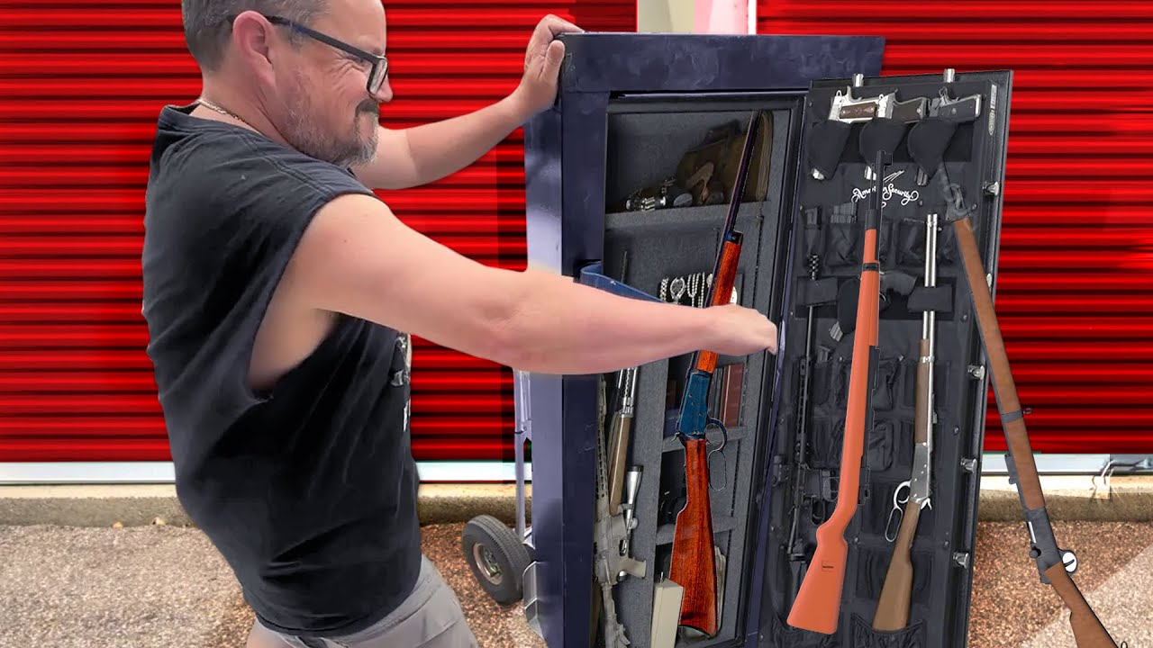 HIS SAFE WAS FULL OF GUNS... We cracked it open! Let's look inside!