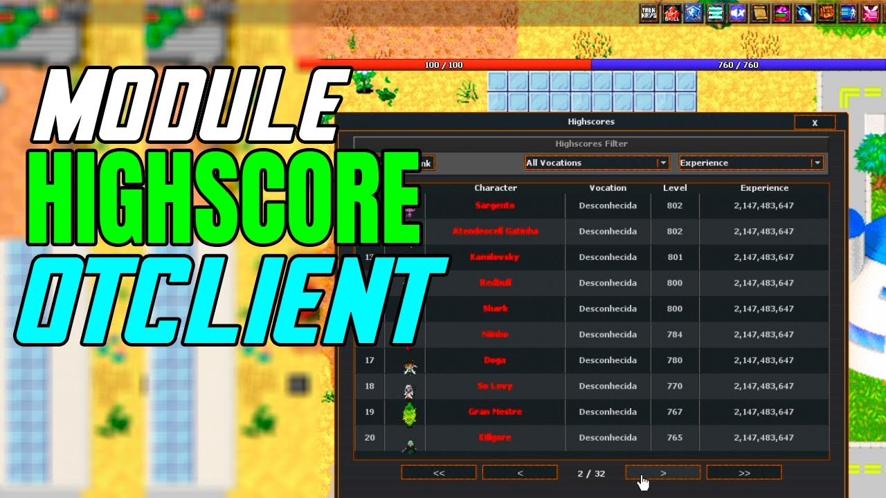 Module Highscore para OTCV8 Tutorial de Instalaçao