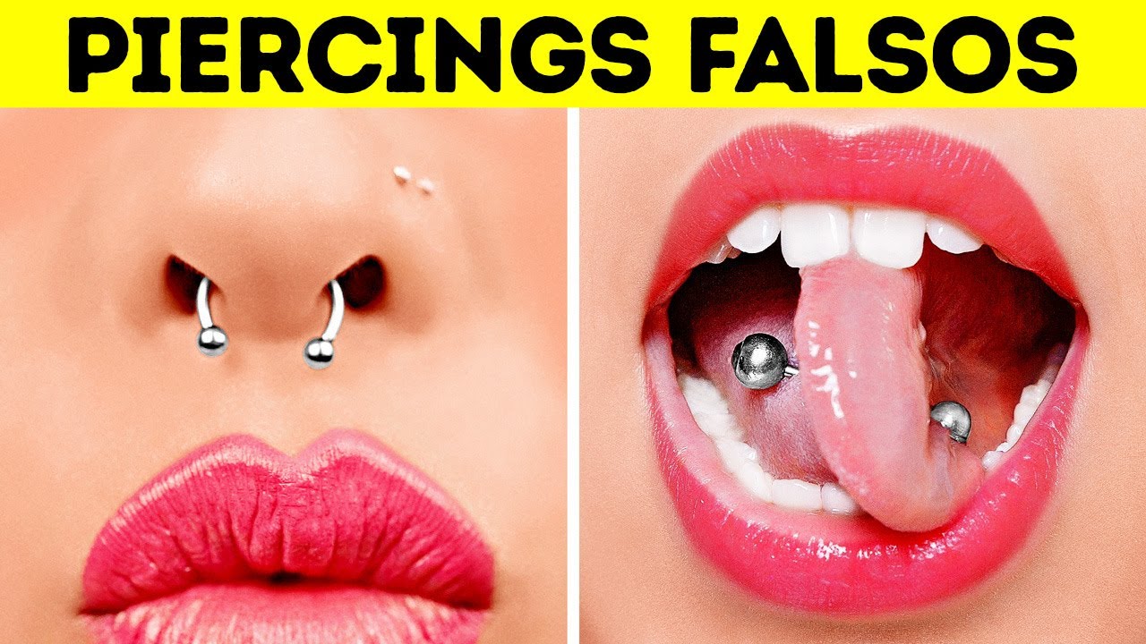 PIERCINGS FALSOS FEITOS EM CASA || 28 MANUALIDADES FEMININAS E TRUQUES CRIATIVOS