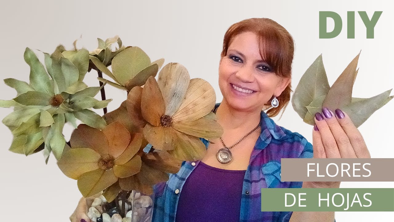 🌸 Como realizar Flores con HOJAS SECAS NATURALES