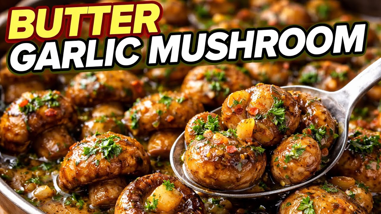 Butter Garlic Mushroom – Restaurant Style in Just 5 Minutes! 😍