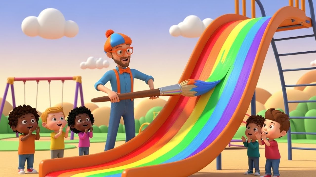 Blippi Derramou a Tinta do Arco-Íris 🌈🎨 | Rimas e Canções Infantis