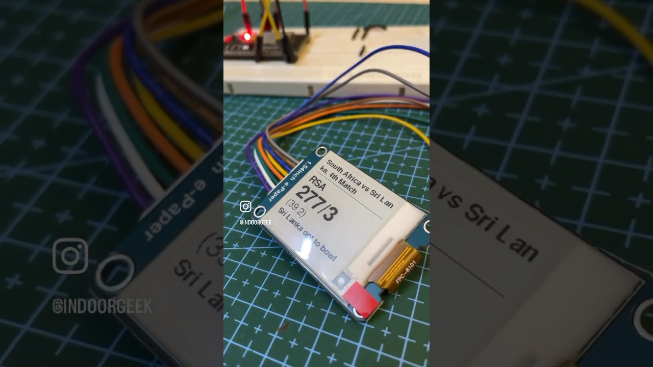 Playing with my new E-paper Display  #CWC23 #arduino #electronics