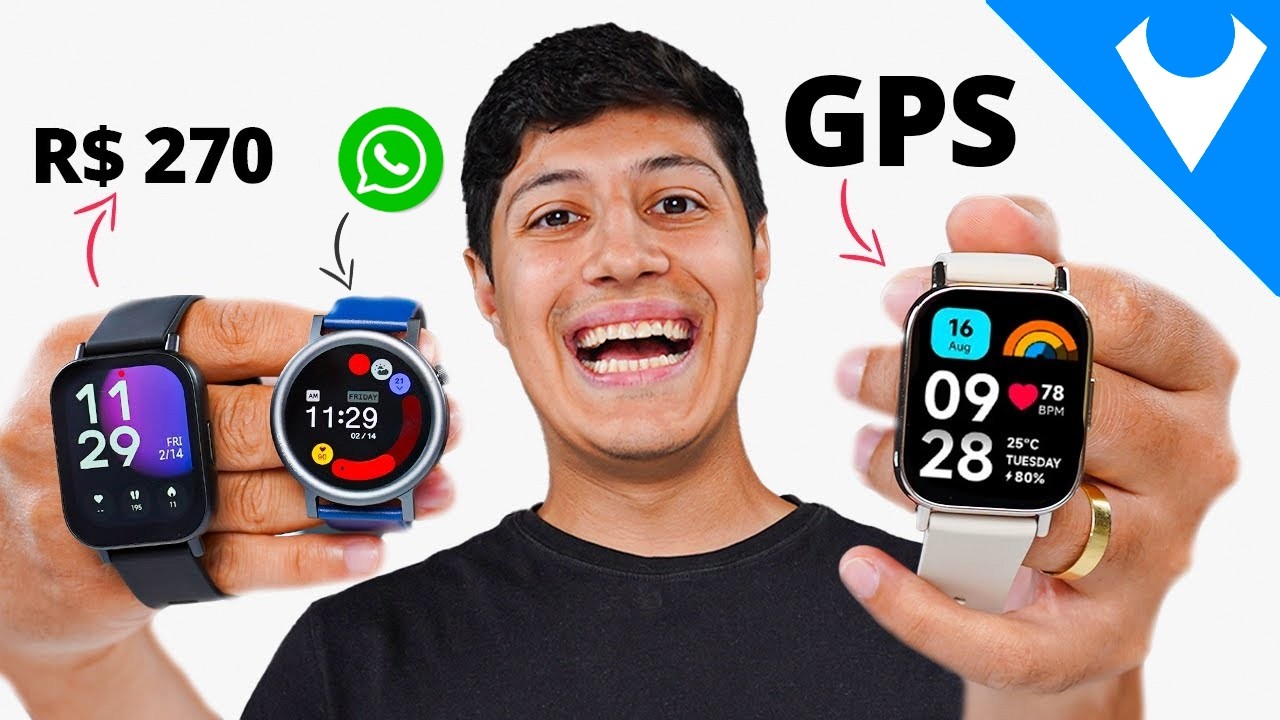mudou! MELHORES SMARTWATCHES BARATOS para COMPRAR em 2025! GPS