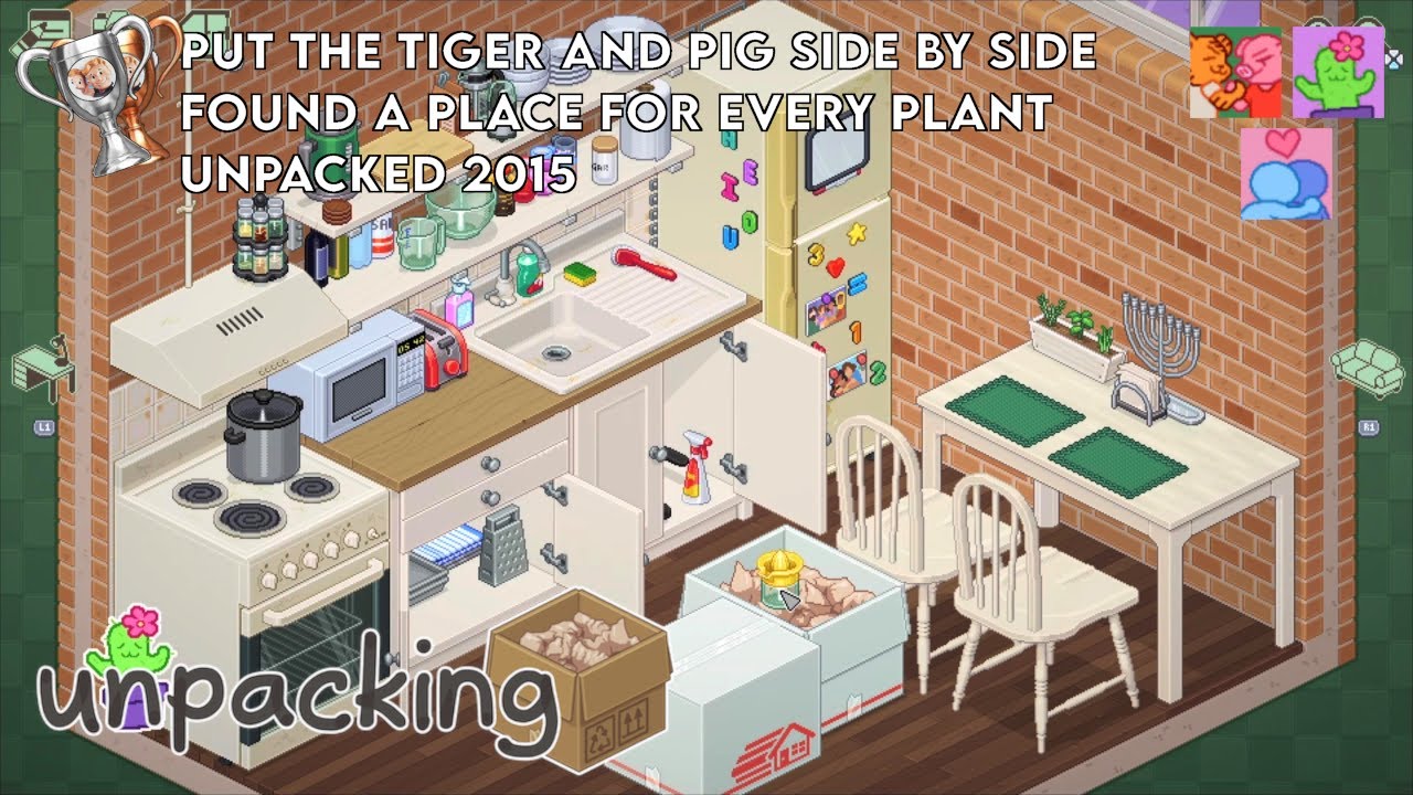 Unpacking | Fuzzy Friends, Green Thumb & Love Trophy / Achievement Guide