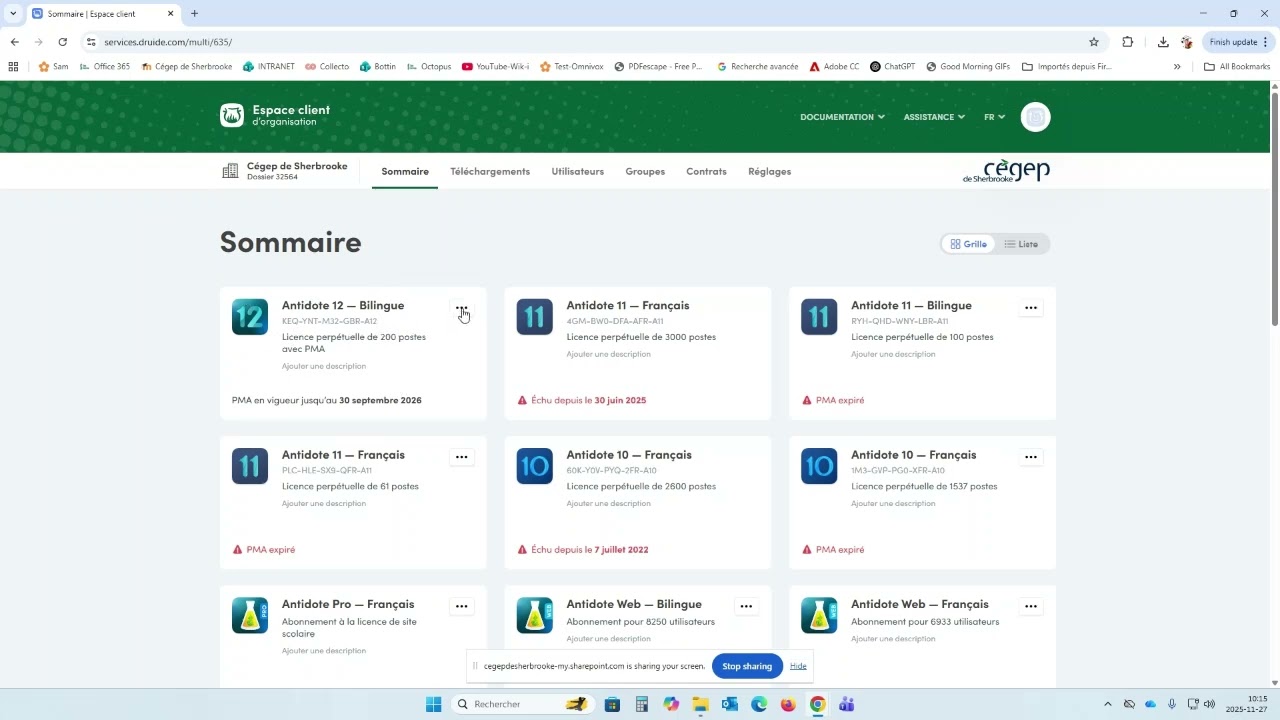 Accéder à Antidote et installer le logiciel - Cégep de Sherbrooke