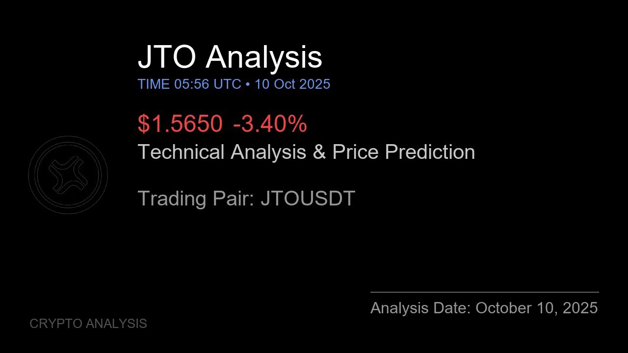 JTO (JTOUSDT) Technical Analysis - Price Prediction & Buy or Sell October 10, 2025