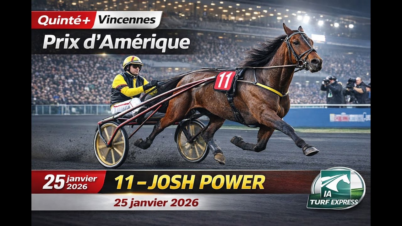 Quinté+ dimanche :  Vincennes (R1)6ème course - Prix d'Amérique - Amérique Races Départ 16h20