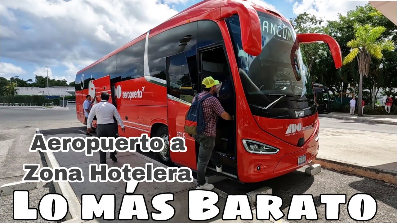 Как добраться до HOTEL ZONE из аэропорта Канкуна на ADO ✈️🚍🇲🇽