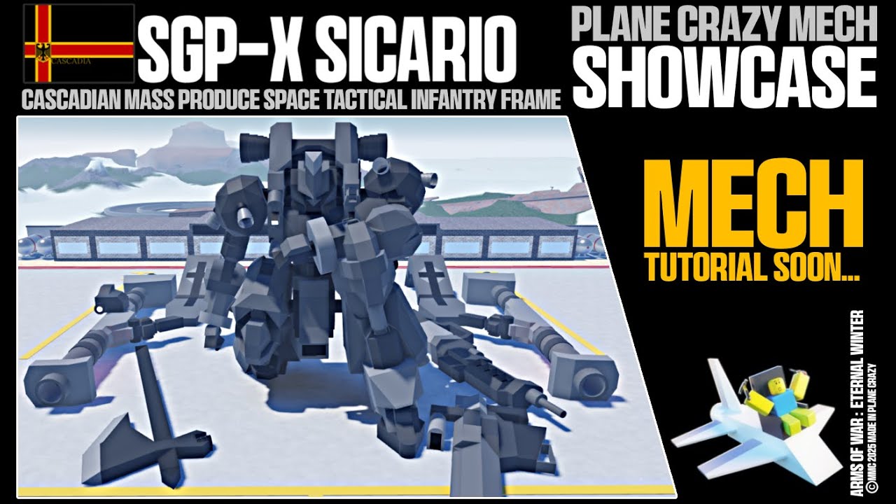 SGP-X SICARIO Cascadian Mass Production Mech [TUTORIAL OUT]  | Plane Crazy Mech Showcase