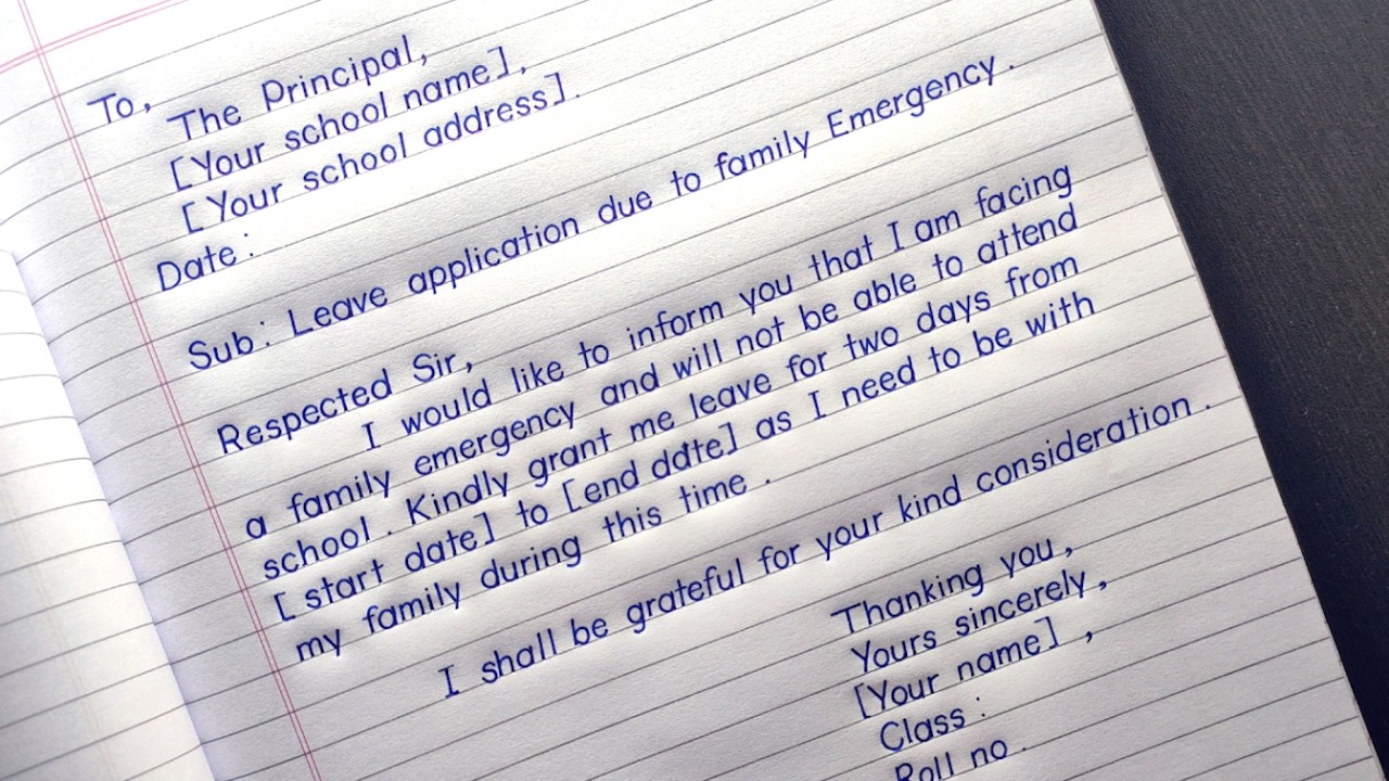 Leave Application Due to Family Emergency | Likza