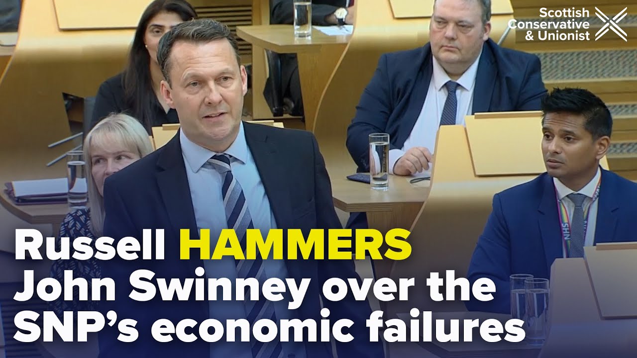 Russell HAMMERS John Swinney over the SNP's economic failures | FMQs
