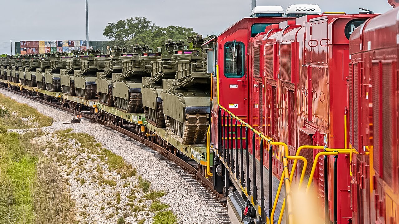 Epic U.S. Army Operation Moves Thousands of Tanks and Armored Vehicles by Rail