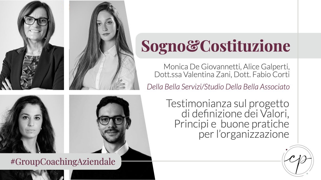 Vision aziendale, Valori condivisi, Principi di comportamento: group coaching per Studio Della Bella
