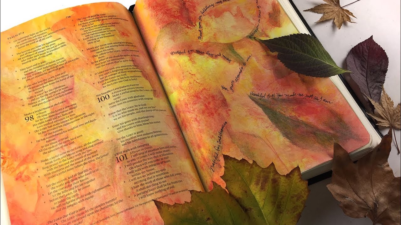 Bible Journaling Psalm 100: Thankful