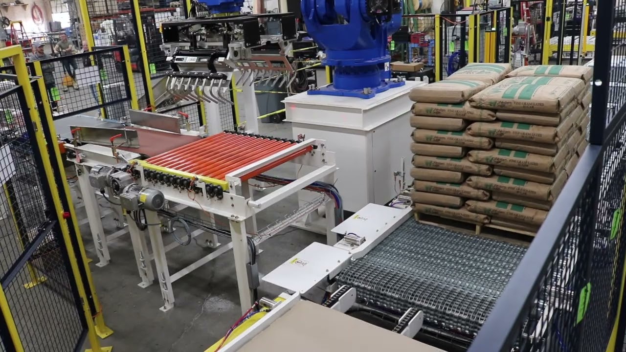 NOVA Robotic Palletizer and Turn Table Stretch Wrapper!