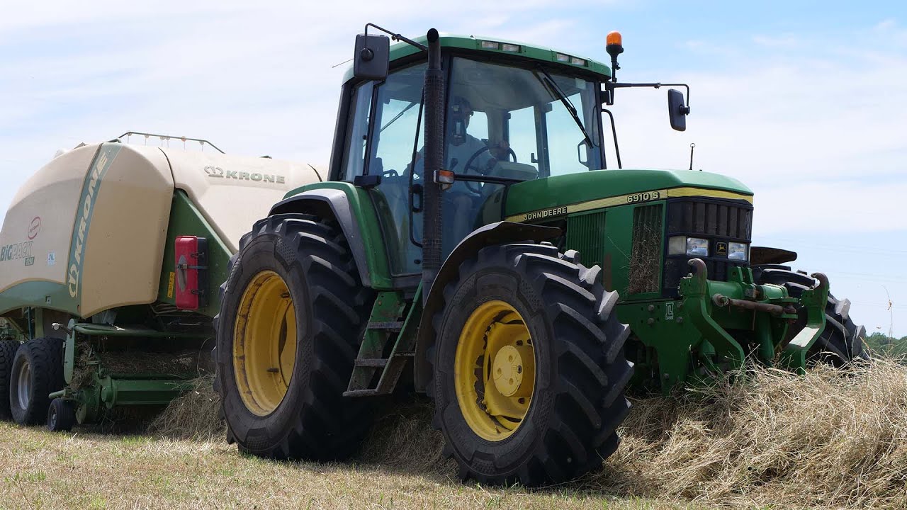 Ma Gopro termine dans la presse big Krone 1290 tiré parle John Deere 6910S !!! [ 🌾 Real Farming 🌾 ]