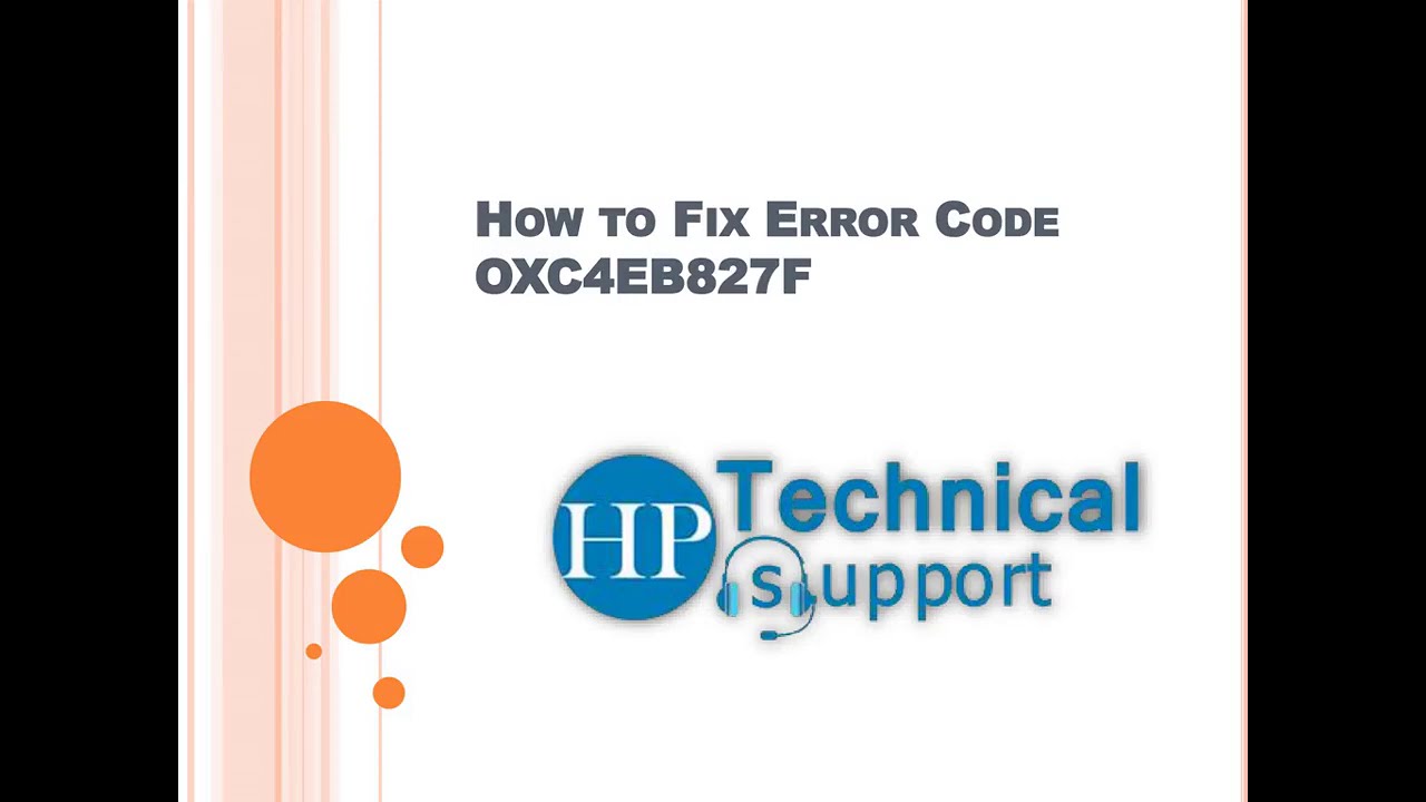 How to Fix Error Code OXC4EB827F