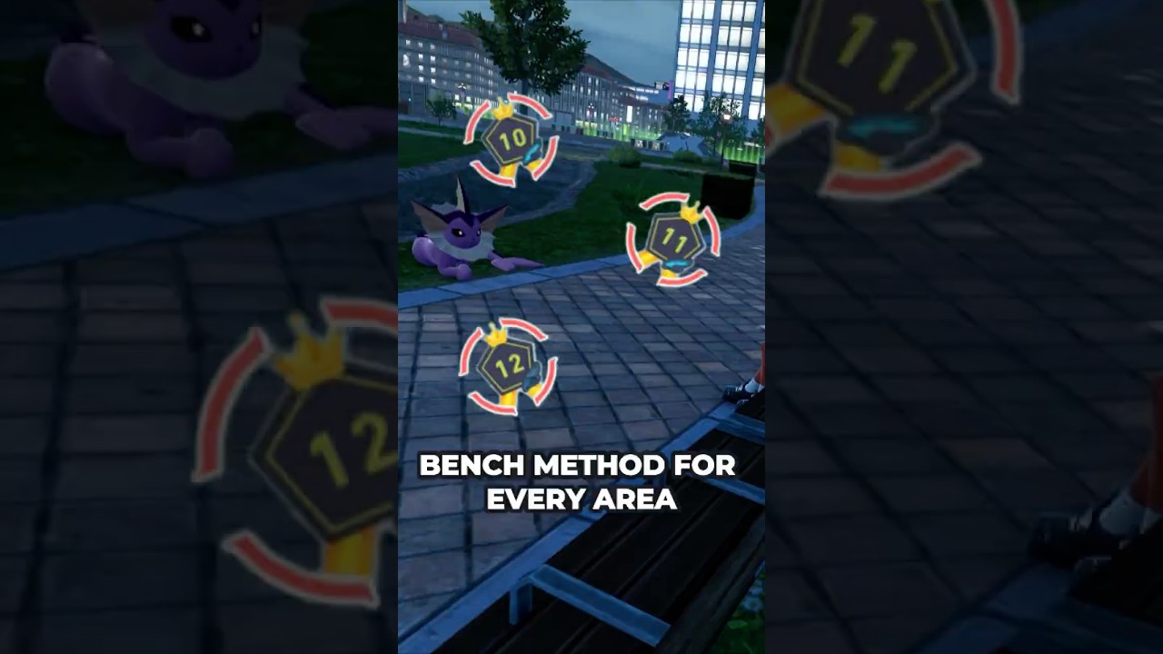 BEST BENCH METHOD LOCATIONS FOR EVERY AREA 10,11, AND 12 #pokemon #pokemonlegendsza #shinypokemon