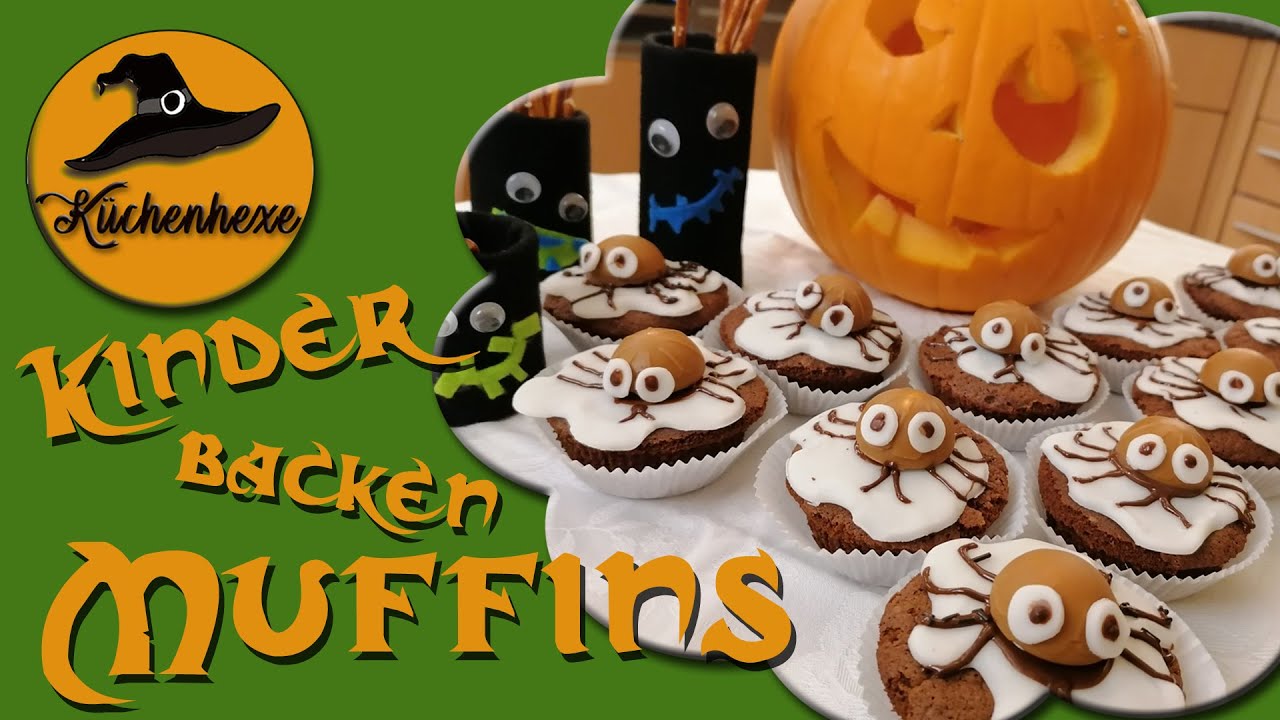Kinder backen - Halloween muffins !