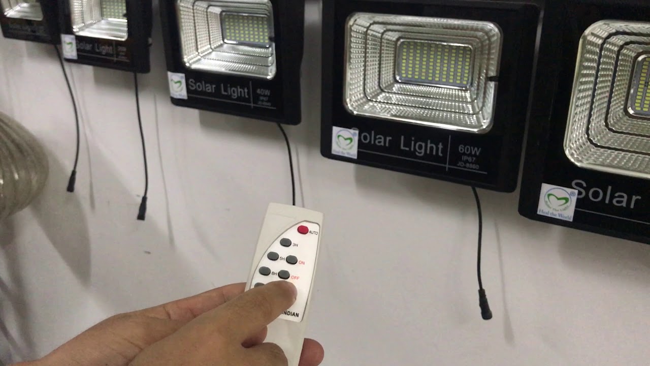 Remote control instruction for JD-8810 JD-8825 JD-8840 JD-8860 JD-8800 Solar Flood Light