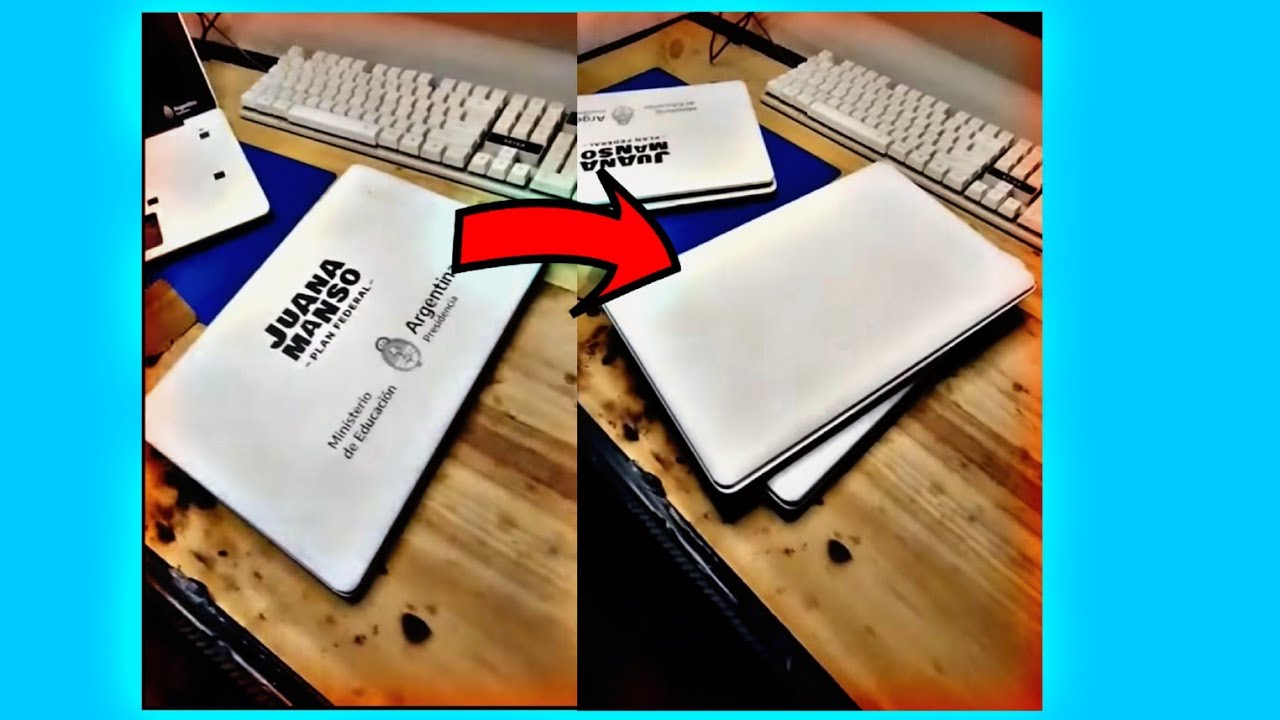 Cómo quitarle el logo  Netbook del Gobierno Juana Manso ☢️😏/2024
