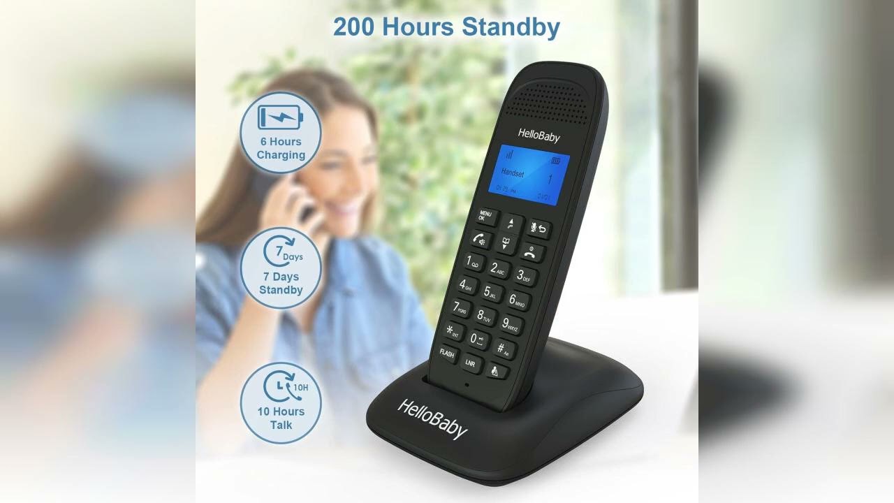 Review: HelloBaby DECT 6.0 Cordless Phone for Home/Office with 2 Handsets, Advanced Call Block...