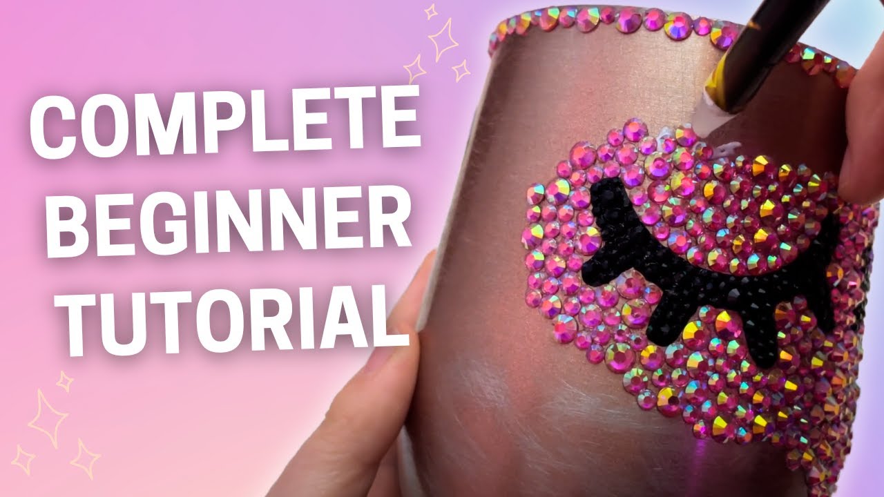 DIY Rhinestone Tumbler Tutorial • Beginner-Friendly Bling Cup with Vinyl Design