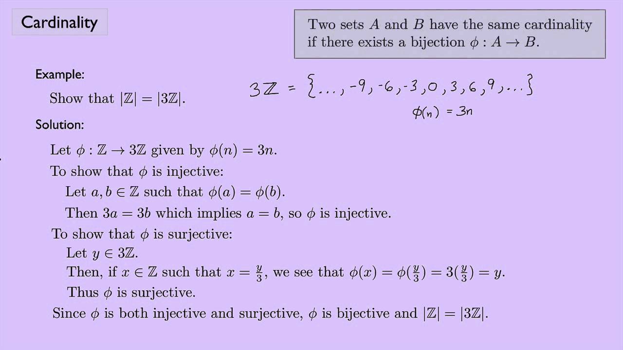 (Abstract Algebra 1) Cardinality