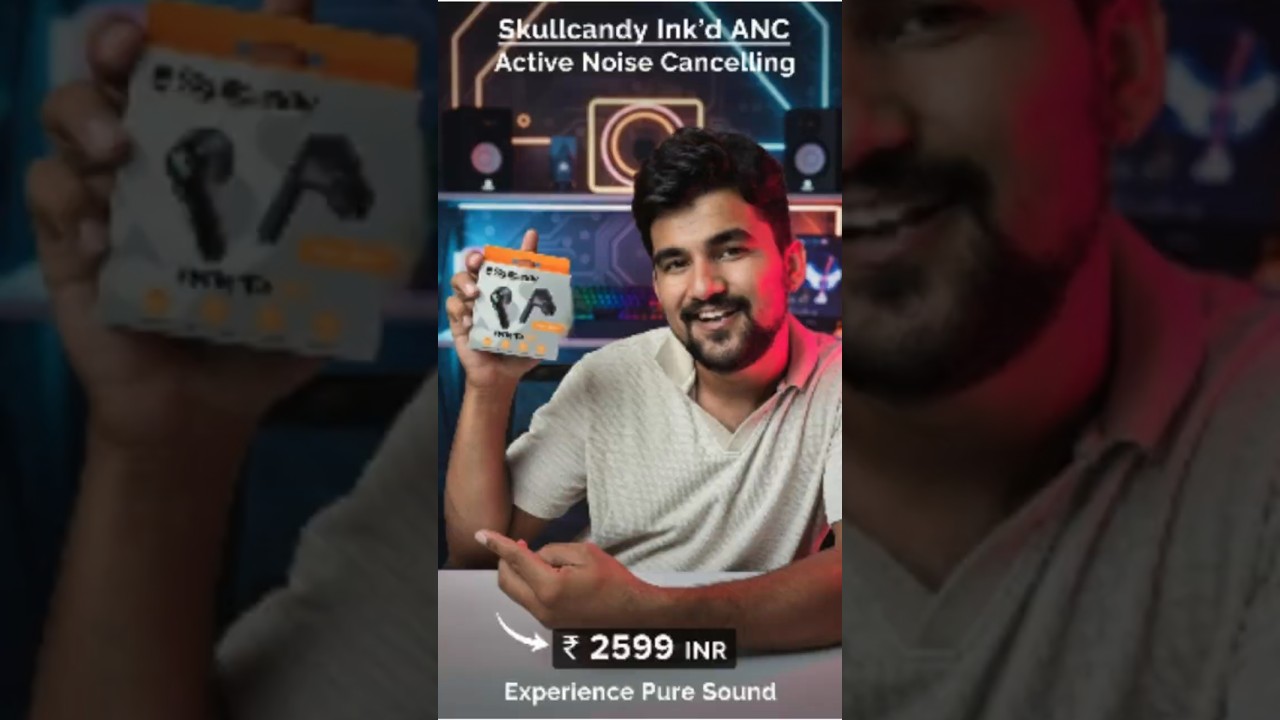 Skullcandy Ink'd ANC: 40+ Hrs Battery & Low-Latency Gaming! 🎧🔥 