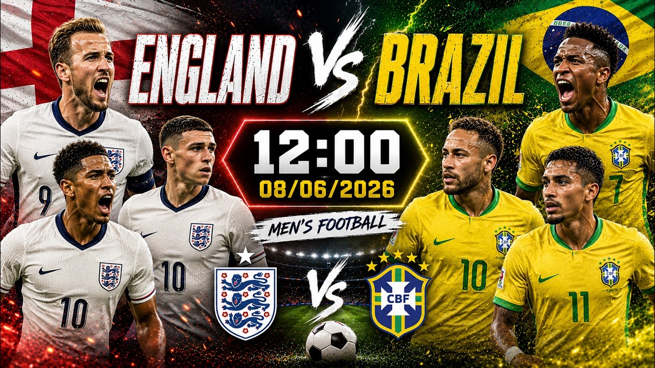 🔴 ENGLAND vs BRAZIL | Three Lions' Physical Power Challenges the Magical Samba Flair