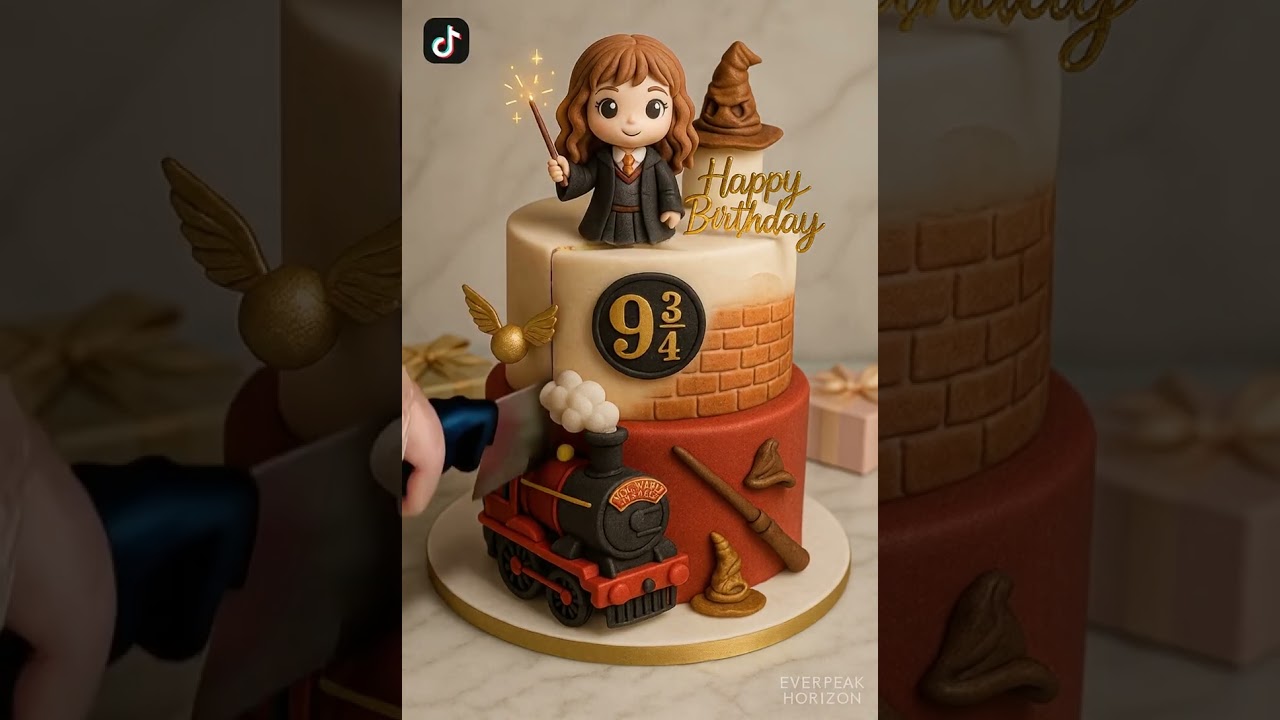 Harry Potter Cake Magic ✨ This Hermione Inspired Birthday Design Will Blow Your Mind!