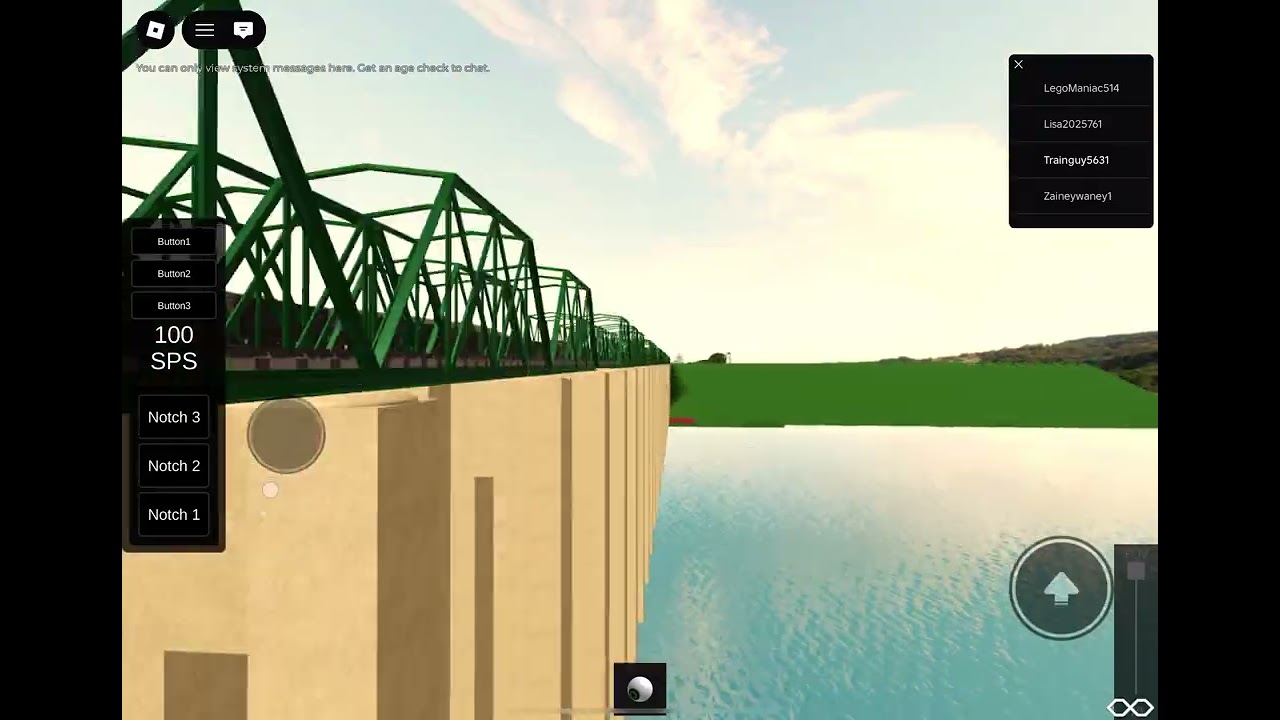 Train crash in Roblox 