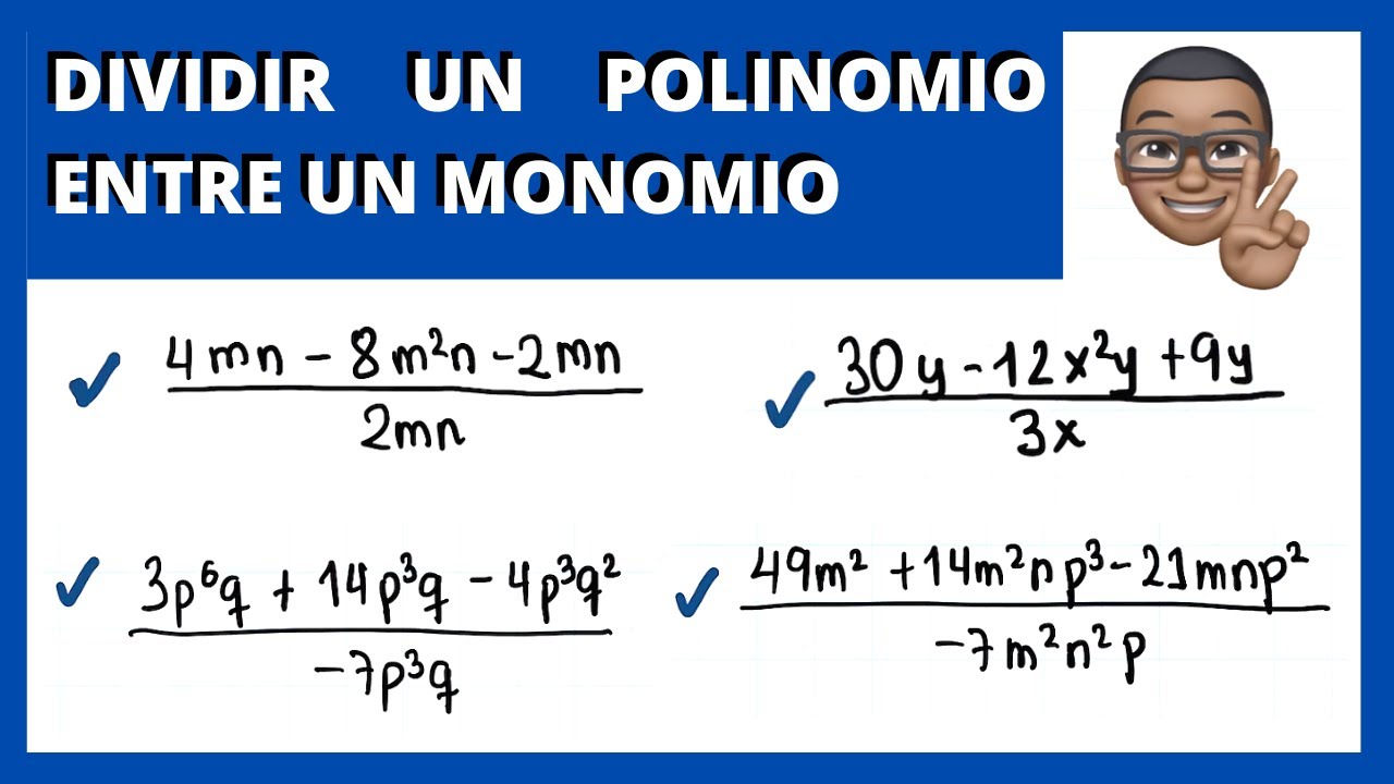 😵 CÓMO DIVIDIR UN POLINOMIO ENTRE UN MONOMIO | DIVISIÓN POLINOMIO ENTRE MONOMIOS | TUTORIAL ALGREBRA