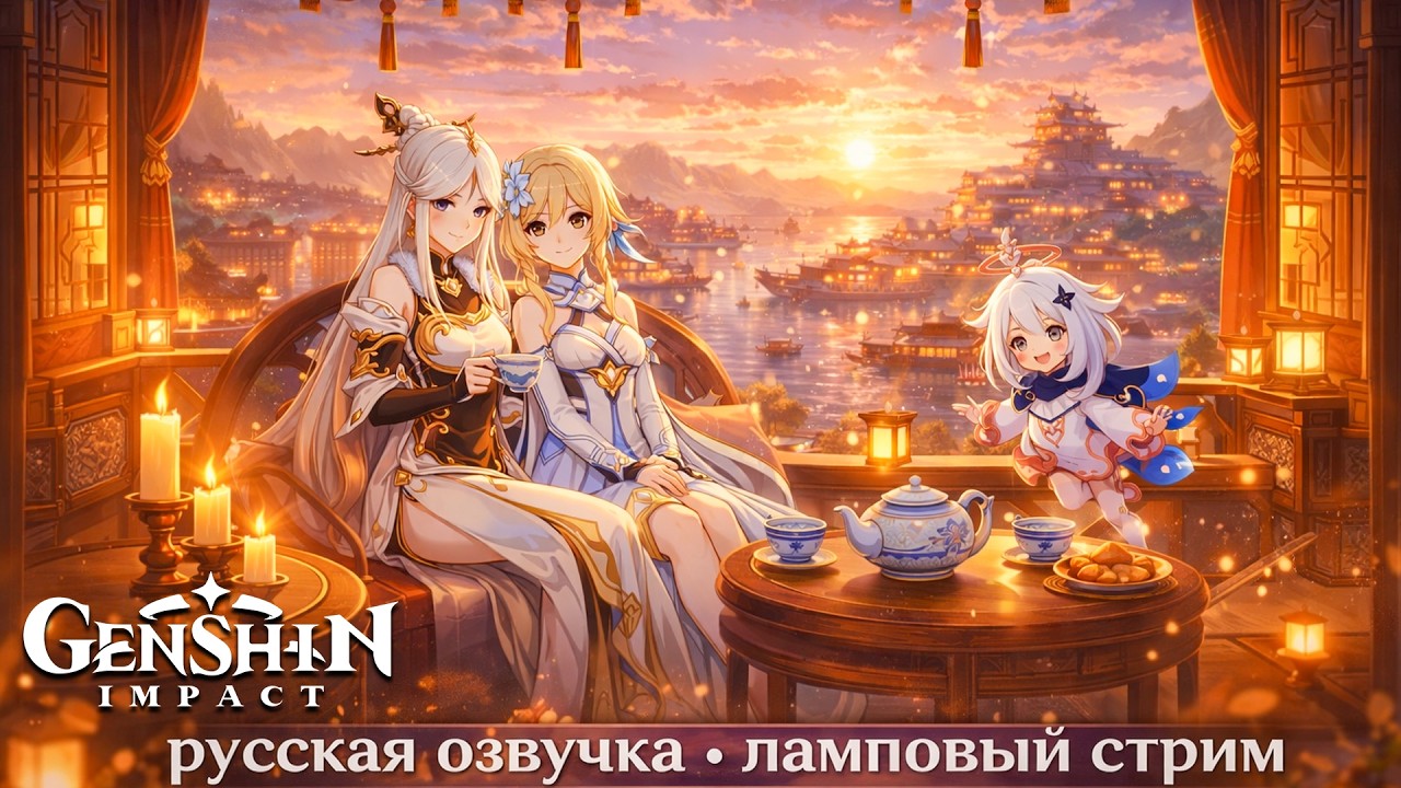 Стрим Genshin Impact — Русская Озвучка — Романтическая? Встреча с Нин Гуан №65