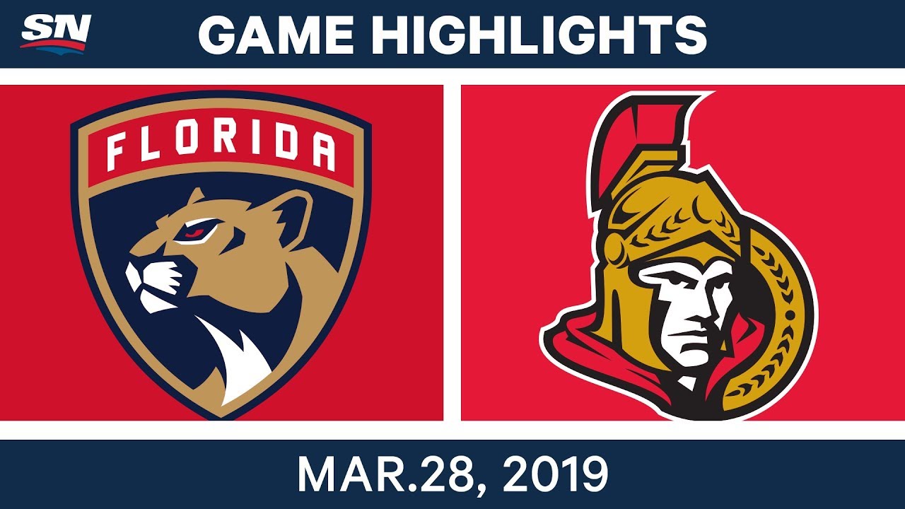 NHL Game Highlights | Panthers vs. Senators&ndash; March 28, 2019
