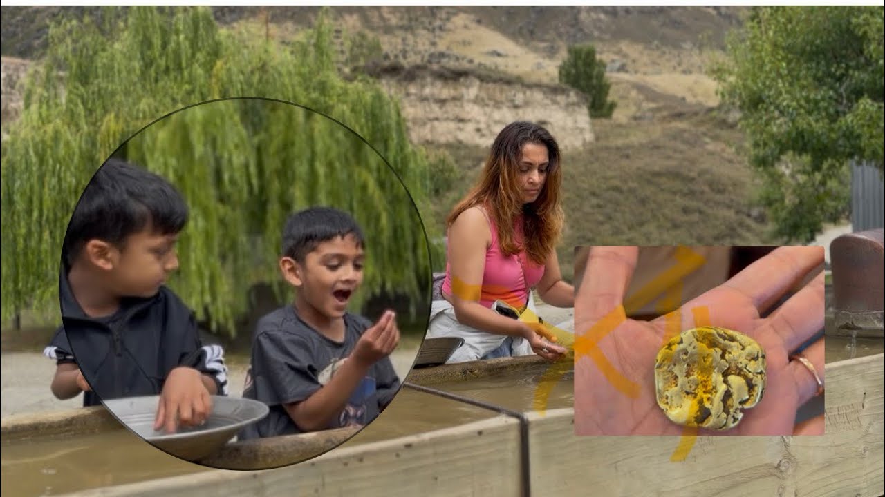 Gold panning experience in southland New Zealand 🇳🇿 #family #youtubevloggers #youtubekids #adventure