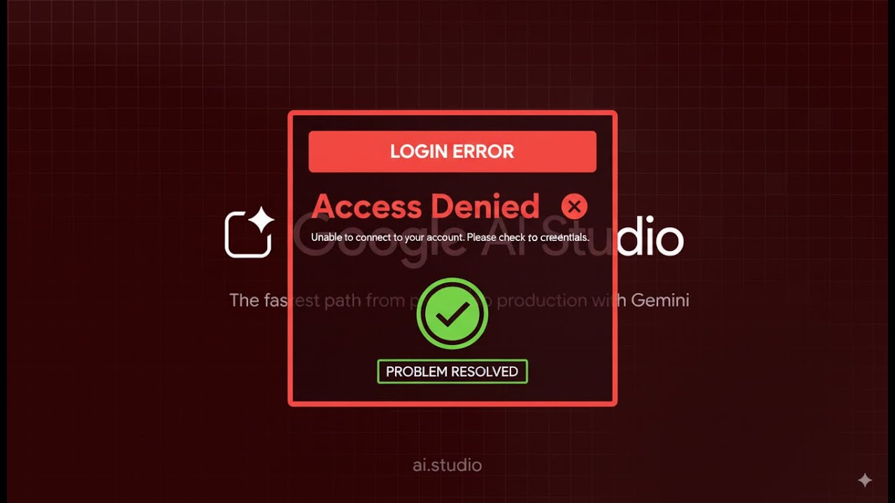 Google AI Studio Login Problem Solved.