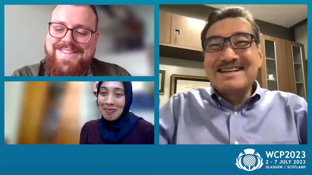 Professor Masashi Yanagisawa talks to Dr Joshua Dignam & Dr Aisah Aubdool about his WCP2023 keynote