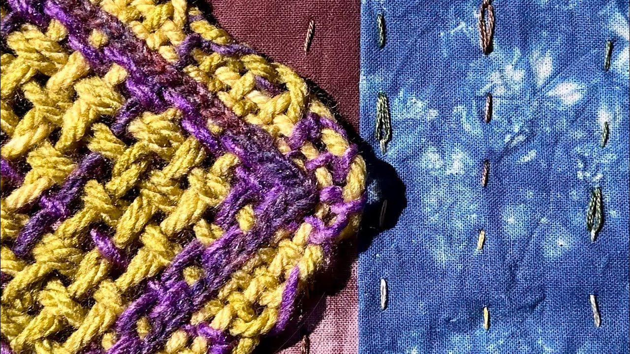 Kantha stitching and check patterned pin weaving! Monday Making 19.01.2025