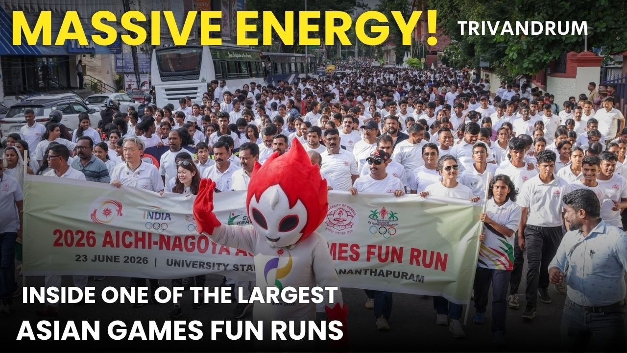 Massive Energy! Inside One of the Largest Asian Games Fun Runs 🏃&zwj;♂️Trivandrum