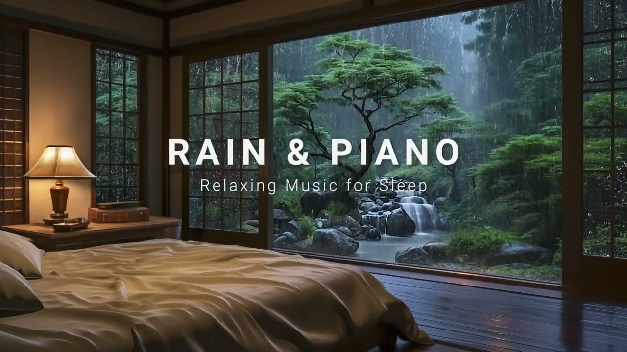 Peaceful Rainy Night Piano &ndash; Warm Bedroom Music for Stress Relief, Relaxing Music For Insomnia