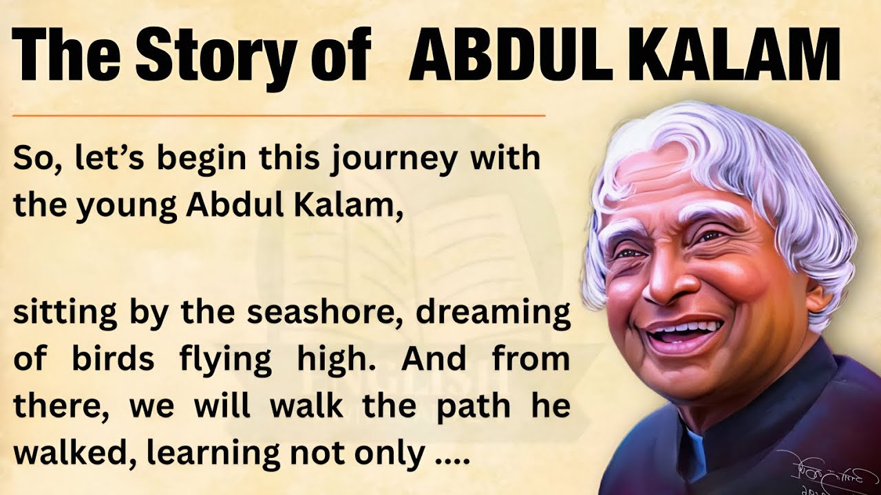 The Inspiring Story of ABDUL KALAM 🔥 | Build Confidence & Learn English 💪 | Level 1 Beginners 🌟