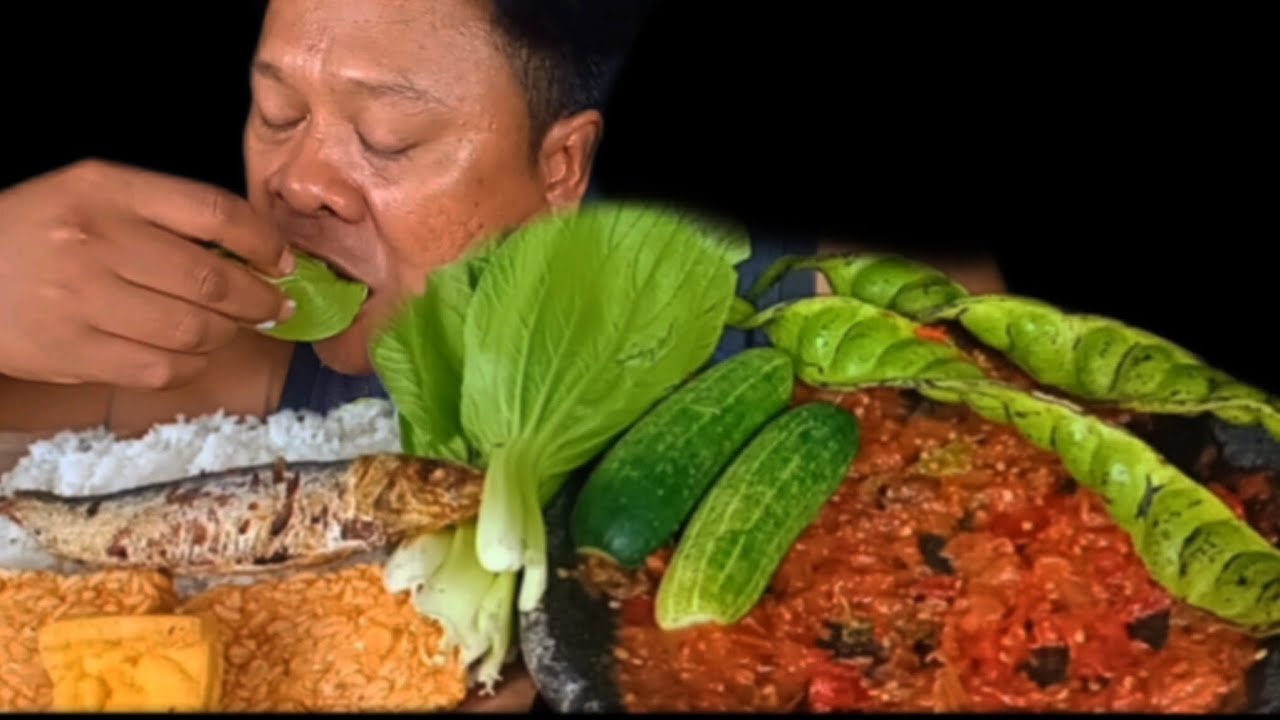 MENU FAVORITKU‼️..SAMBAL TERASI LALAPAN PETE,TIMUN,PAKCOY,IKAN PINDANG,TEMPE DAN TAHU.