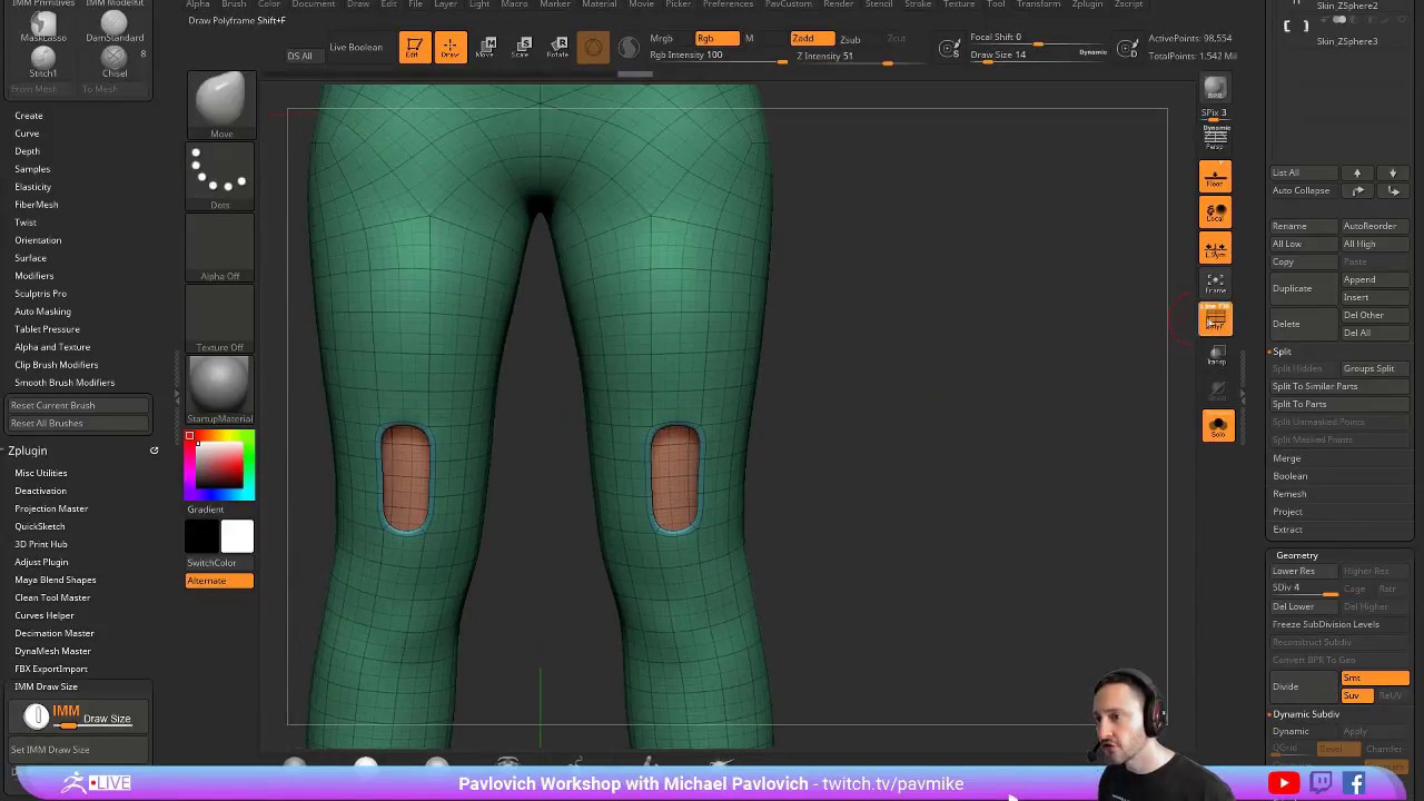 016 ZBrush Making Holes In Clothing