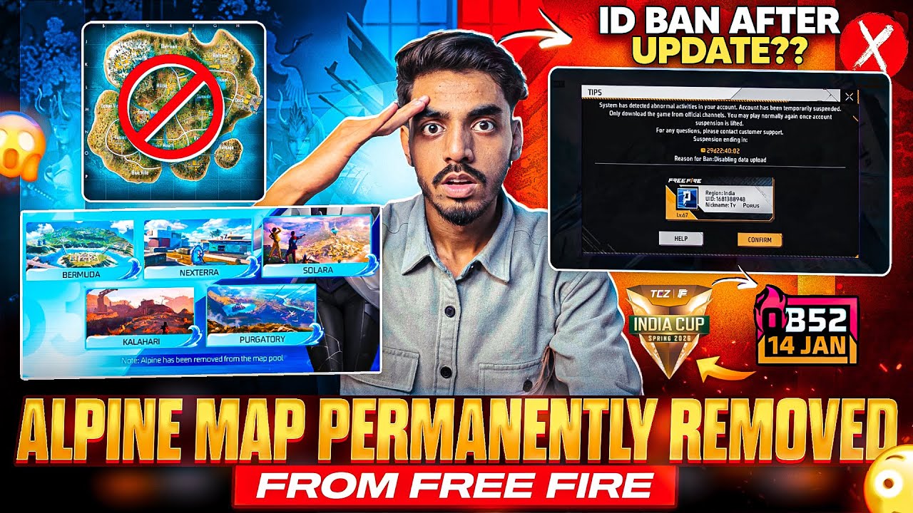 ALPINE Map Permanently REMOVED From Free Fire🚫😱 | FFMIC 2025 Finals In OB52? | ID BAN After UPDATE