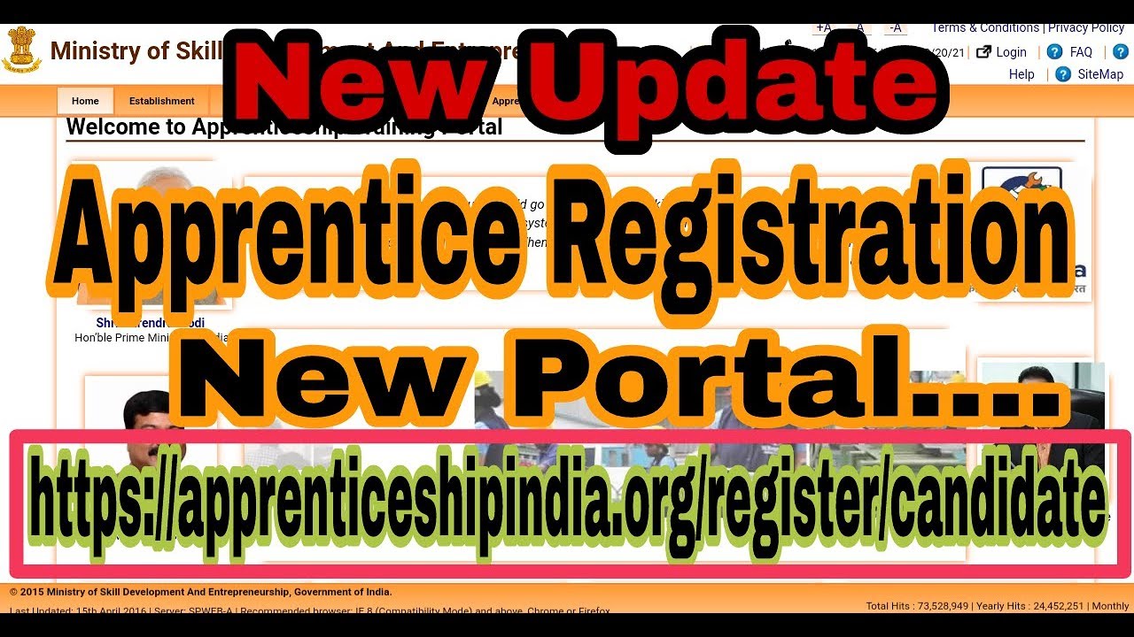 New Update - Apprentice Registration New Portal