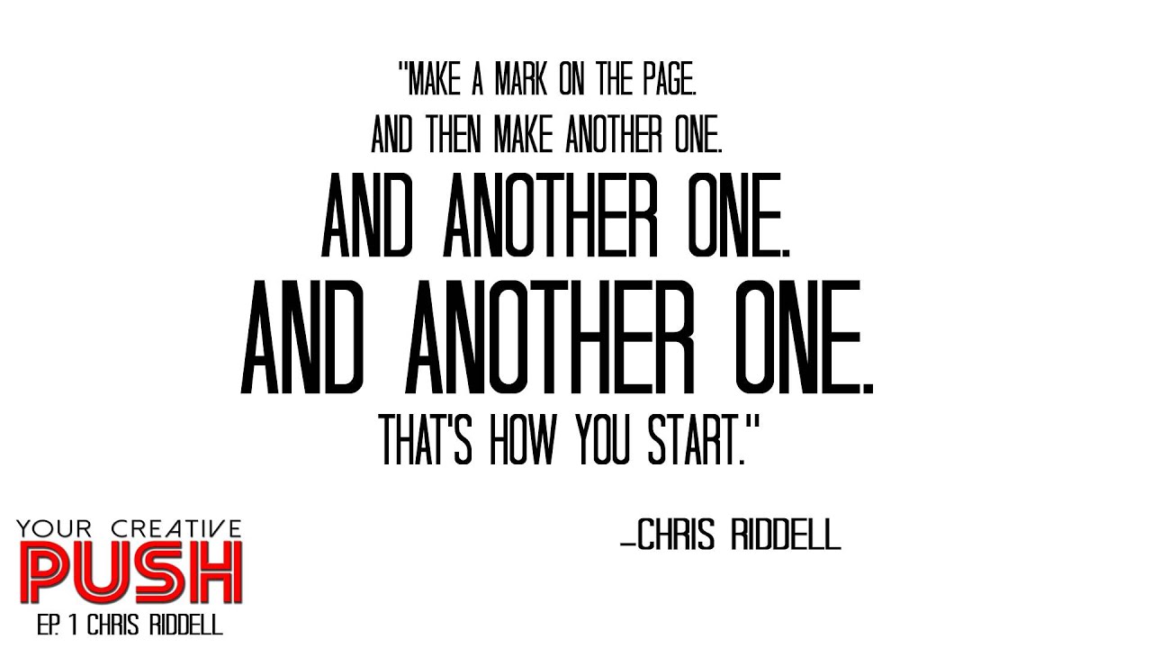 Chris Riddell: Be the sketcher, not the non-sketcher [Your Creative Push Ep 1]