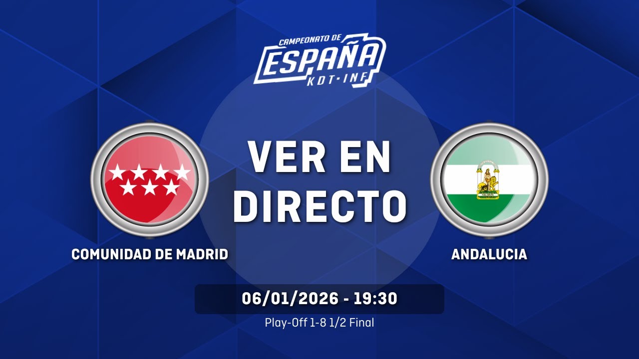 COMUNIDAD DE MADRID vs ANDALUCIA | Play-Off 1-8 | 1/2 Final | CESA Cadete Masculino
